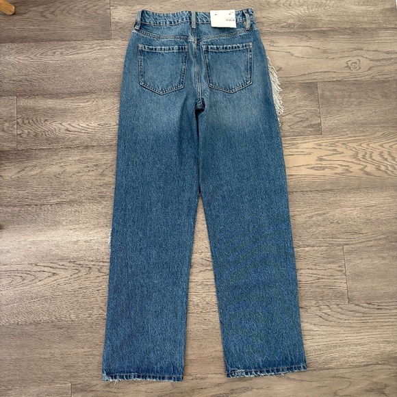Mika Straight Leg Jean with Rhinestone Fringe NWT - Picture 4 of 6